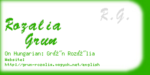 rozalia grun business card